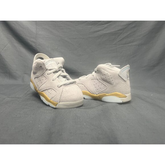 Nike Toddlers Jordan 6 Retro (TD) Sneakers Grey Gold Size 8 NEW NO BOX! - Picture 1 of 10